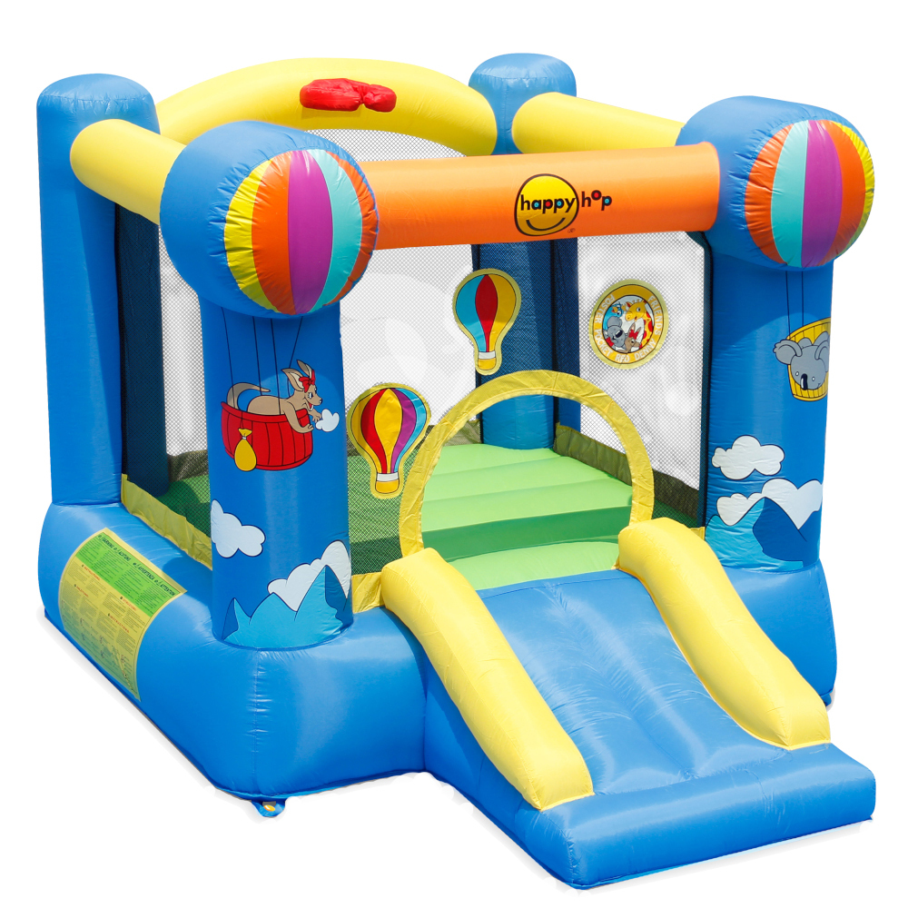 H&uuml;pfburg &bdquo;Party&ldquo; aufblasbar aus Polyester mit Basketballkorb und Zubeh&ouml;r