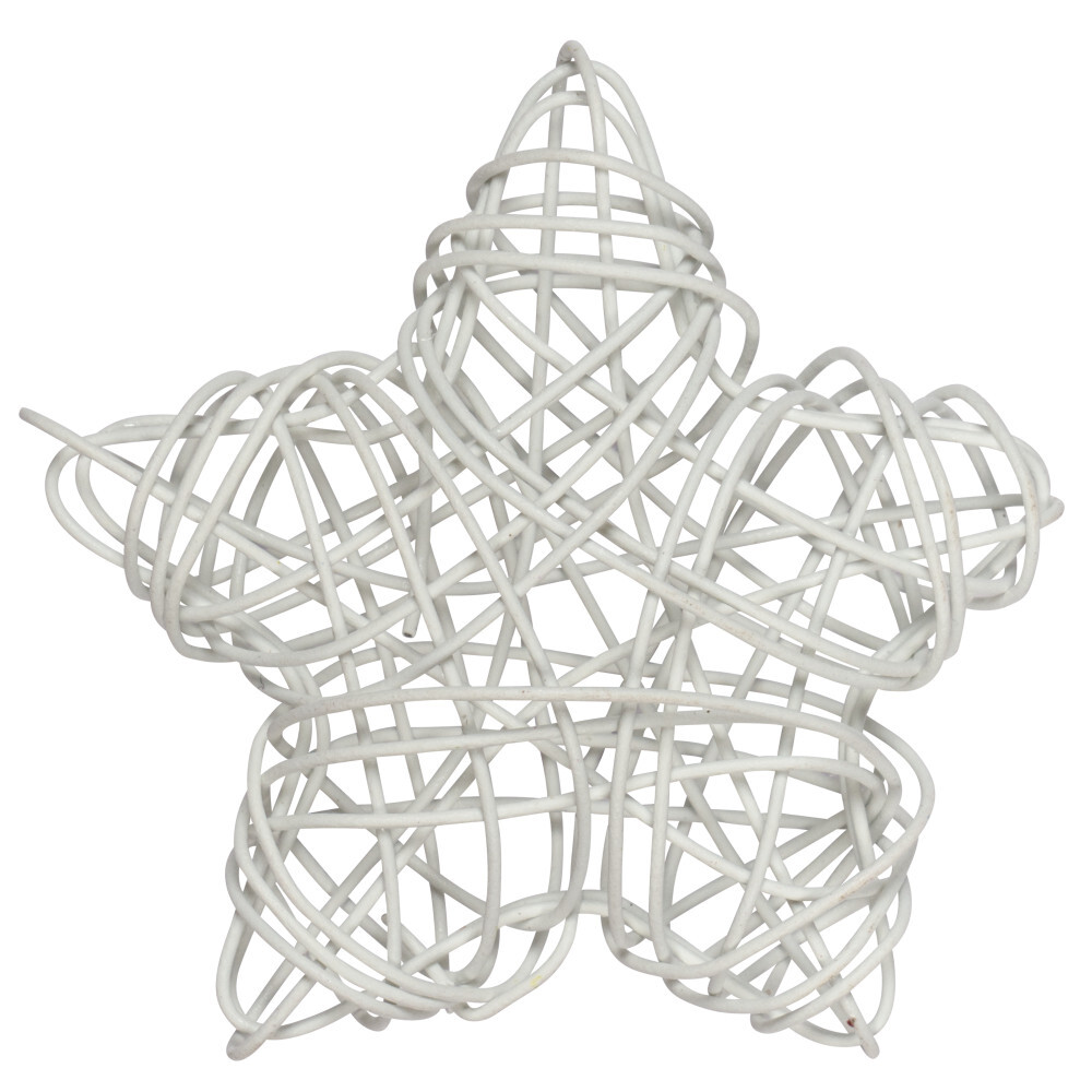 Weihnachtsdeko Drahtsterne-Set 50 St&uuml;ck je 5,5 cm in wei&szlig;