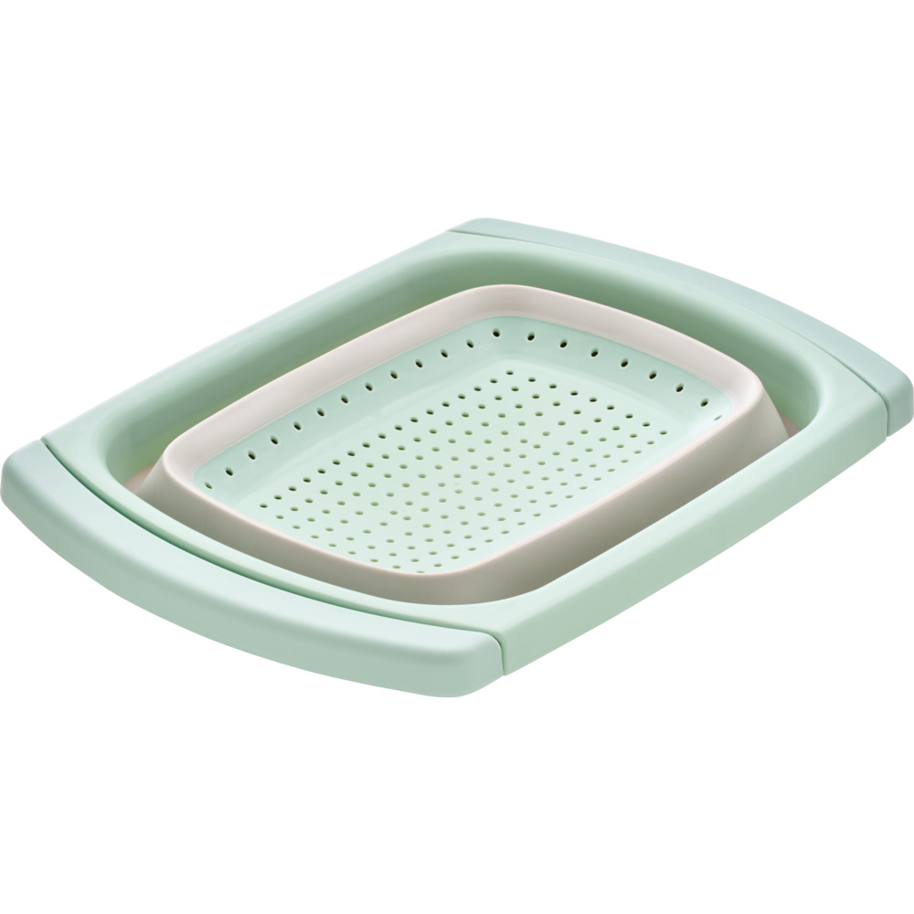 Sieb faltbar medium ausziehbar 38/60 x 26,5 x 4,5 cm gr&uuml;n image number 2