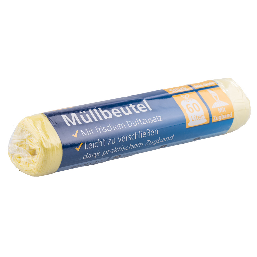 M&uuml;llbeutel 60 Liter 10 St&uuml;ck mit Zugband und Duft