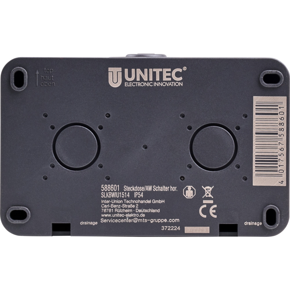 Kombi Aus-/Wechselschalter Steckdose waagerecht AP/FR anthrazit image number 2