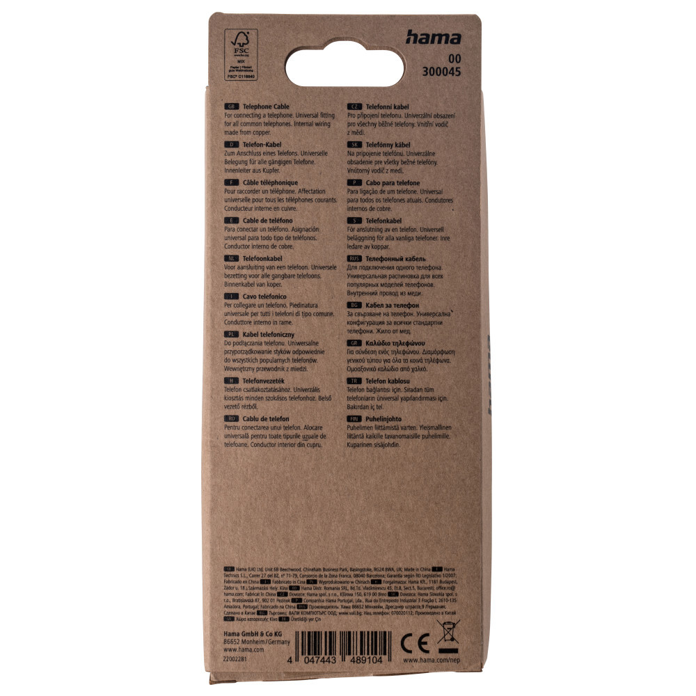 Telefonkabel TAE-F-Stecker 3 m Modular-Stecker 6p4c in Schwarz image number 4