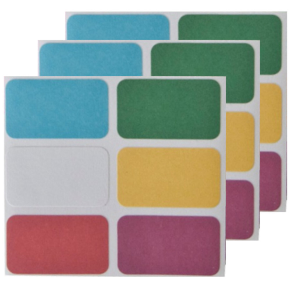 Gefrierbeutel-Etiketten farbig sortiert