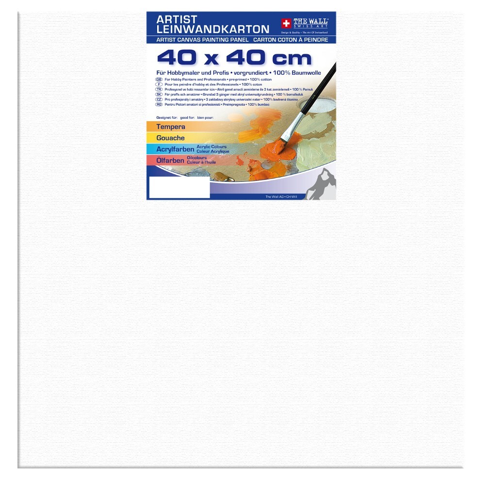 The Wall Artist Leinwandkarton 40 x 40 cm in Wei&szlig;