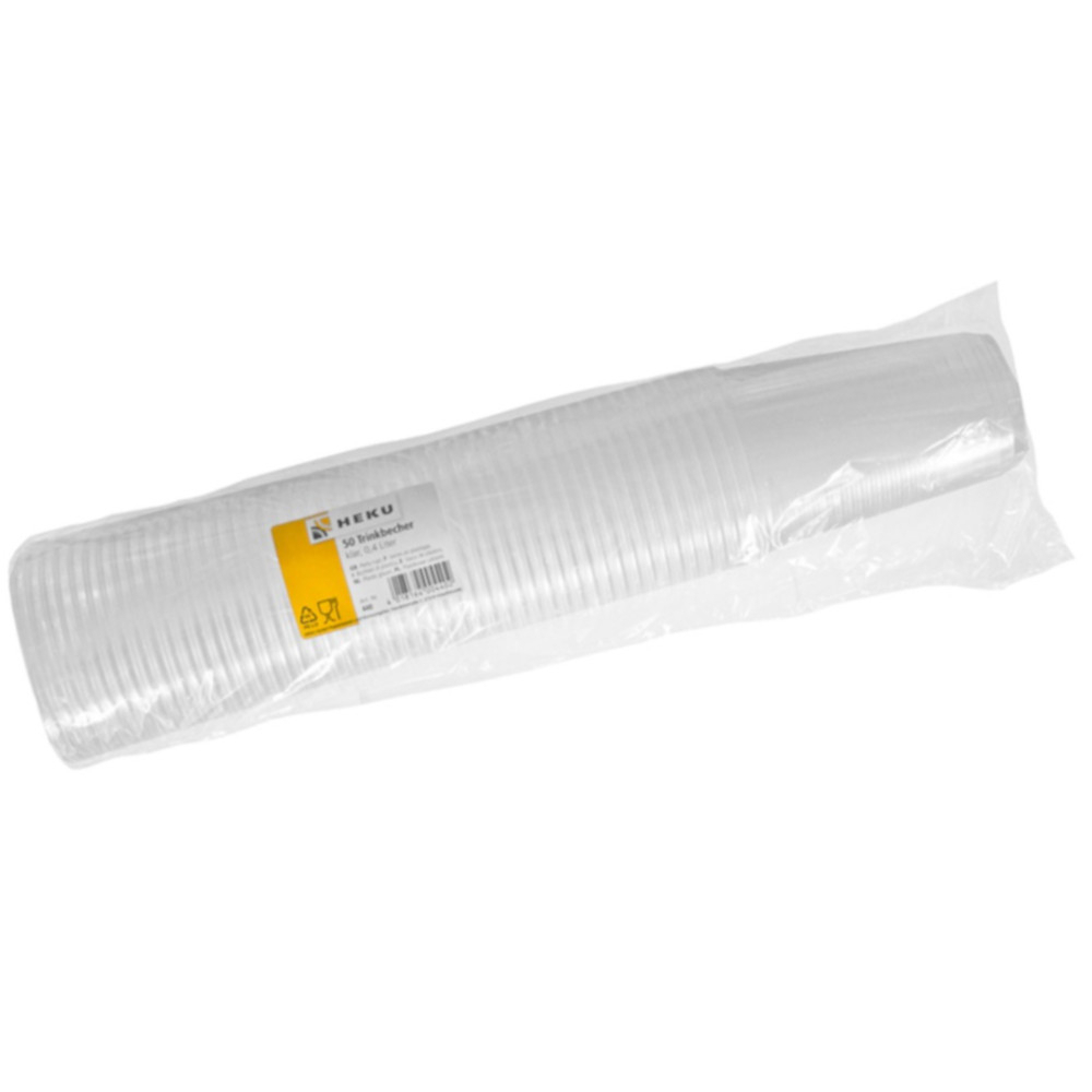 Trinkbecher klar, 0,4 Liter, 50 St&uuml;ck, Kunststoff image number 1