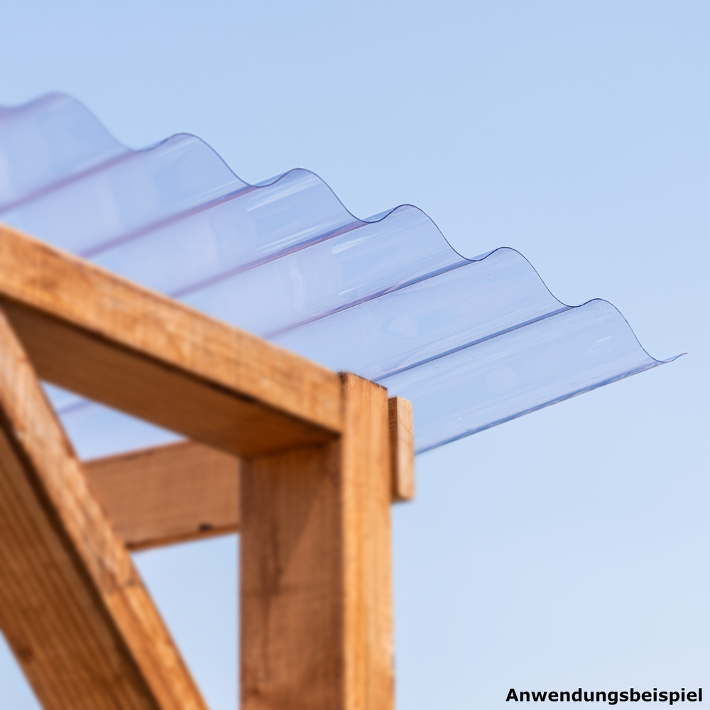 PVC-Wellplatte Sinus 76/18 glasklar 2000 x 900 x 0,7 mm image number 2