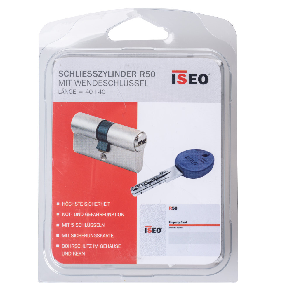 ISEO Schlie&szlig;zylinder R50 40-40 mit Wendeschl&uuml;ssel image number 2