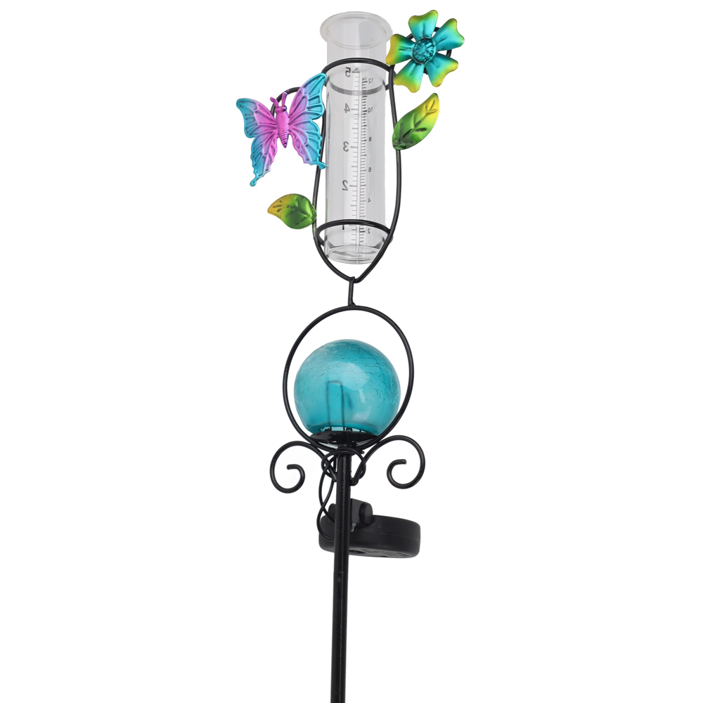 Solar Gartenstecker in verschiedenen Designs mit Regenmesser image number 6