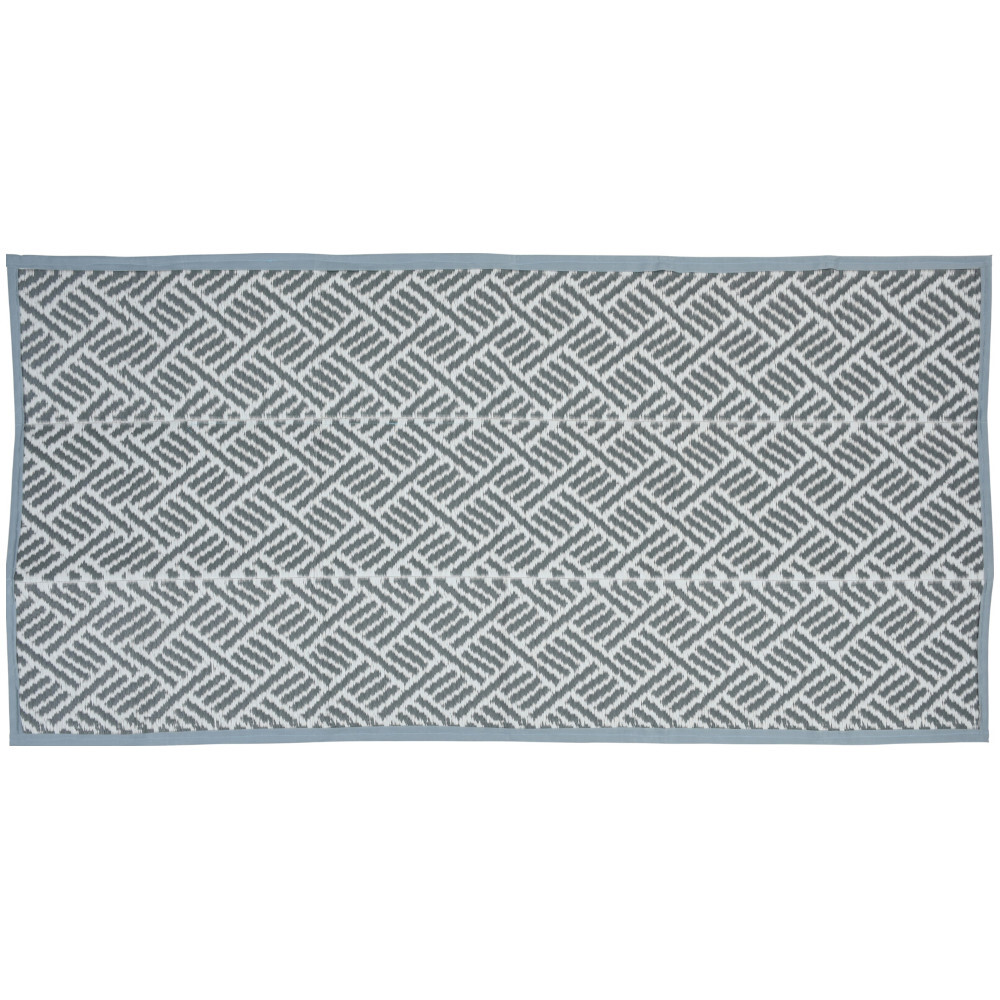 Camping-Bodenmatte 90 x 180 cm mit Tragegriff aus Kunststoff in Blau