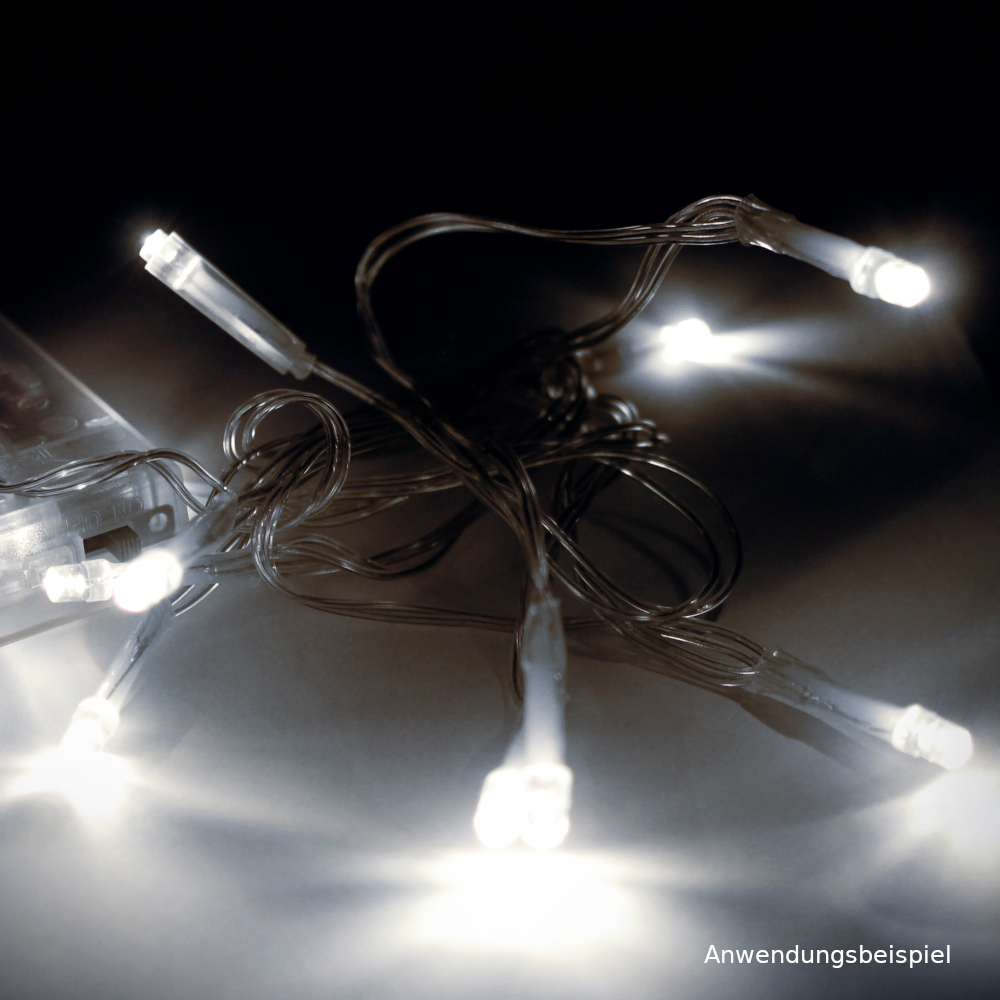 LED Lichterkette mit 20 LEDs kaltwei&szlig; image number 1