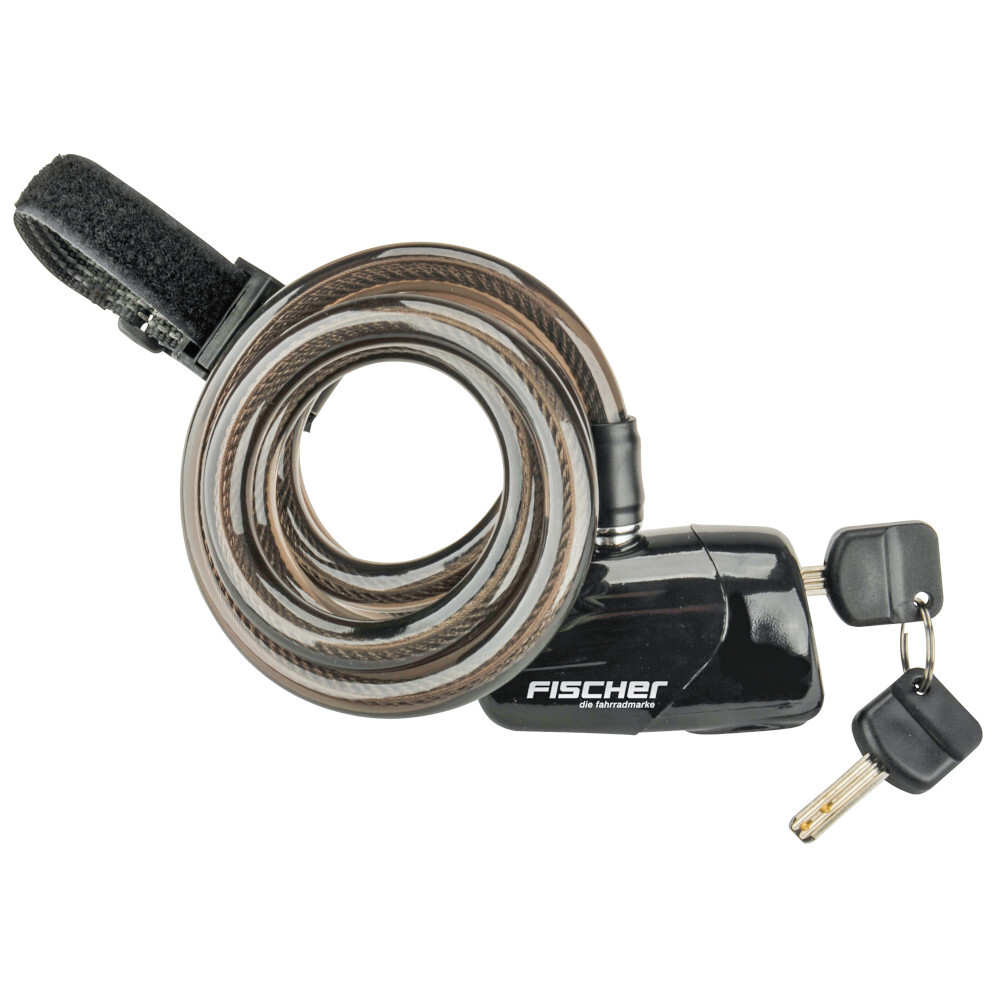 FISCHER Fahrradschloss Alarm Spiralschloss 120 cm