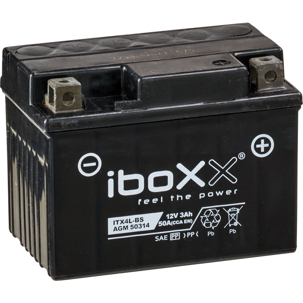 iboxx Motorradbatterie 12V 3Ah AGM 50314 Starterbatterie