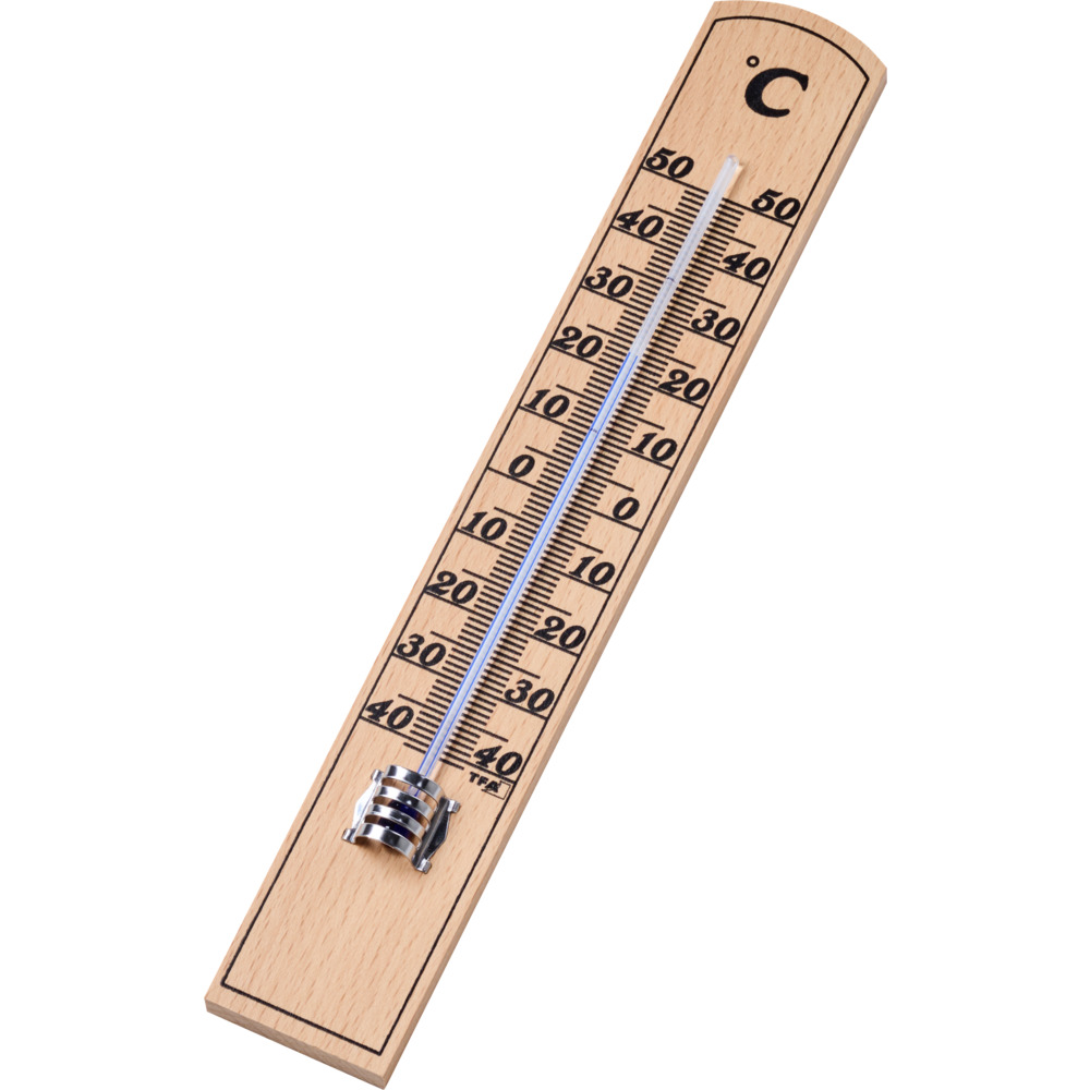 Thermometer f&uuml;r den Innenbereich aus Buche zum Aufh&auml;ngen