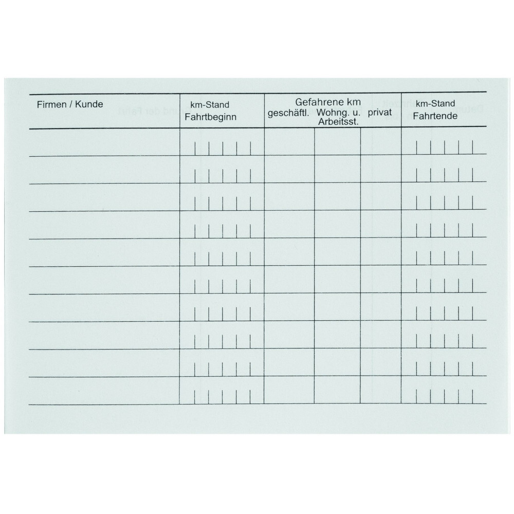 Fahrtenbuch DIN A6 40 Blatt image number 1
