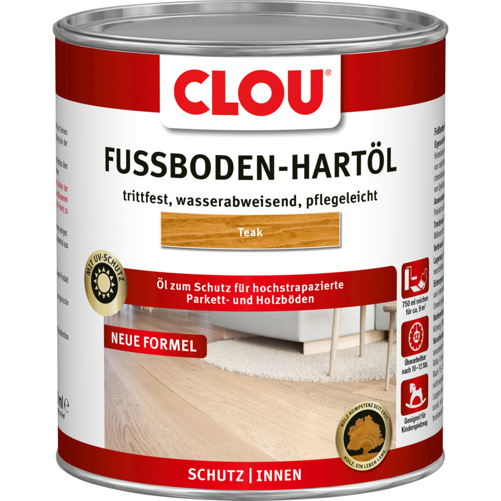 Clou Fu&szlig;boden-Hart&ouml;l teak 750 ml