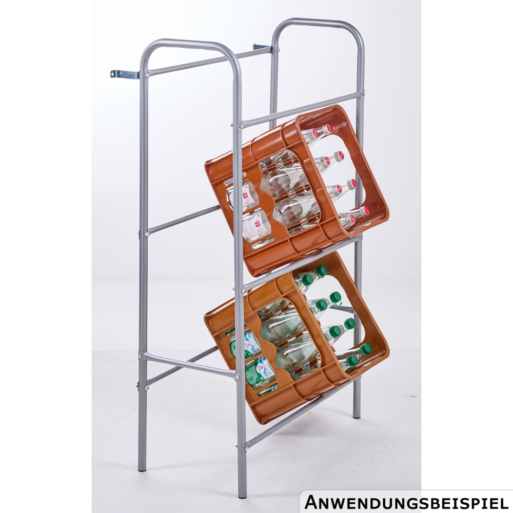 Flaschenkastenst&auml;nder silberfarben f&uuml;r 6 K&auml;sten image number 4