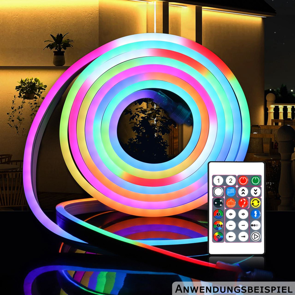 LED-Lichtschlauch "Neon Flex Rainbow" 5 Meter