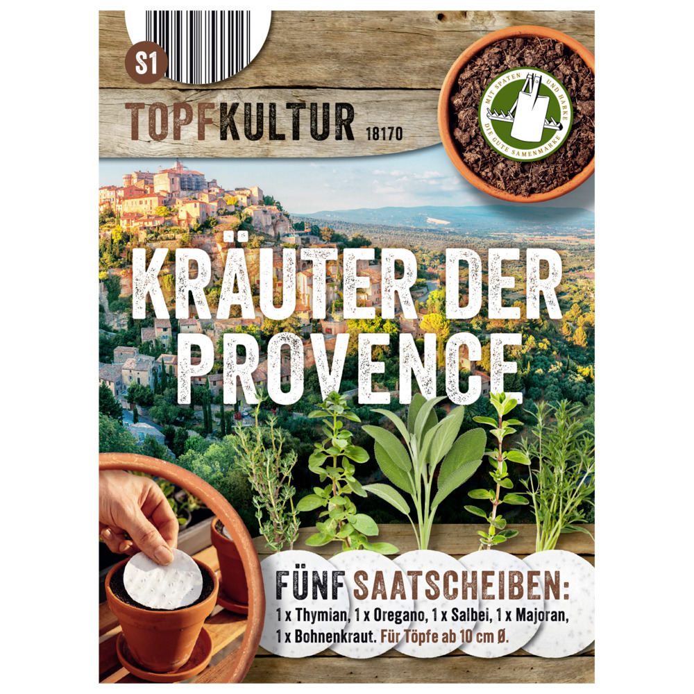Saatscheiben Kr&auml;uter der Provence 5 Scheiben