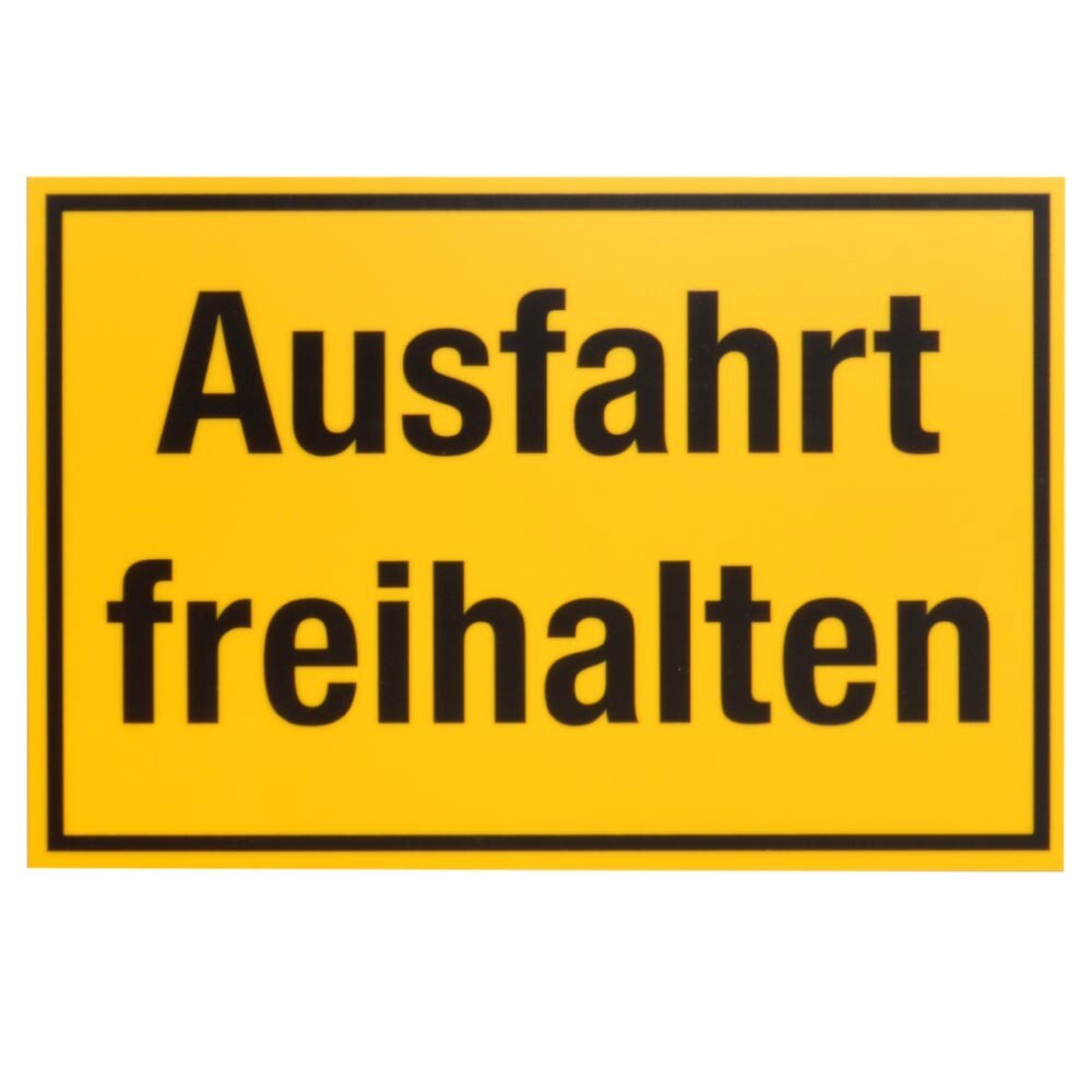 Schild Ausfahrt freihalten 300 x 200 mm