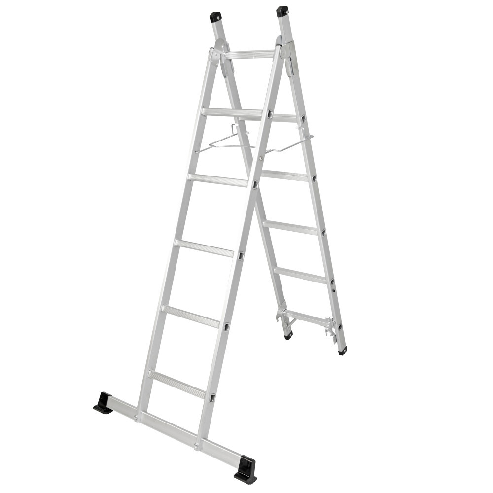 Mehrzweckleiter 3in1 aus Aluminium mit 5+6 Sprossen