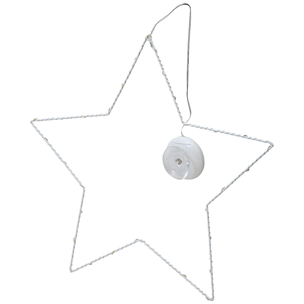 LED-Fensterfigur Stern &Oslash; 40 cm aus Metall mit 30 LED und Saugnapf image number 1