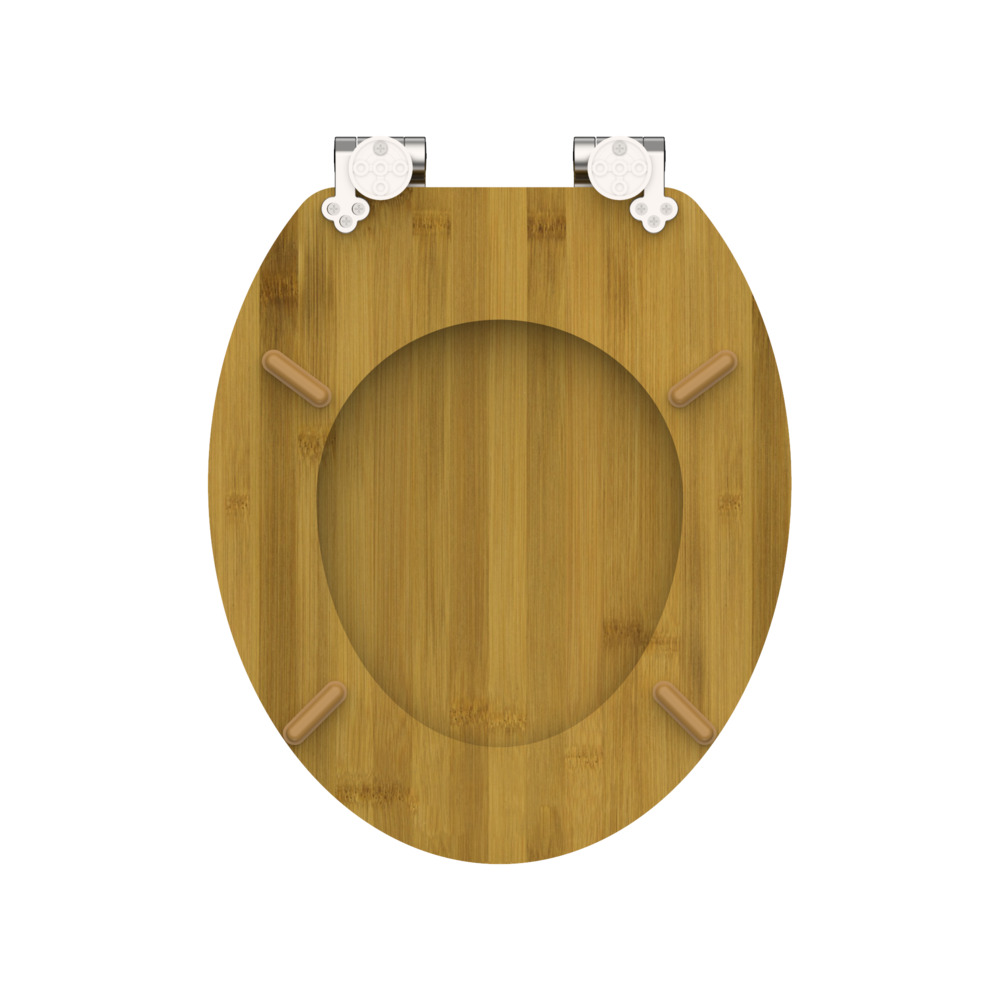 WC-Sitz Bambus dark Holzoptik image number 4