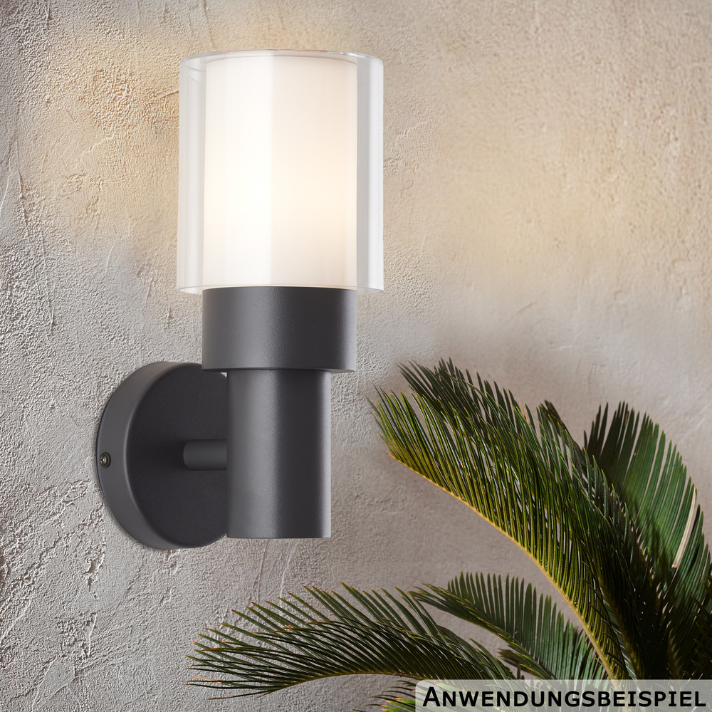 Brilliant Au&szlig;enwandleuchte Arthus anthrazit E27 image number 1