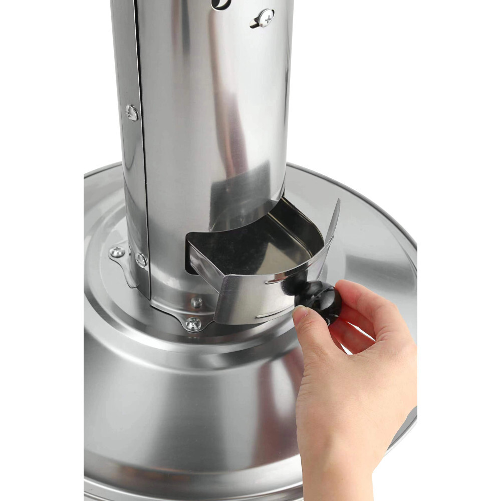 S&auml;ulengrill rund aus Edelstahl mit Bodenplatte image number 4