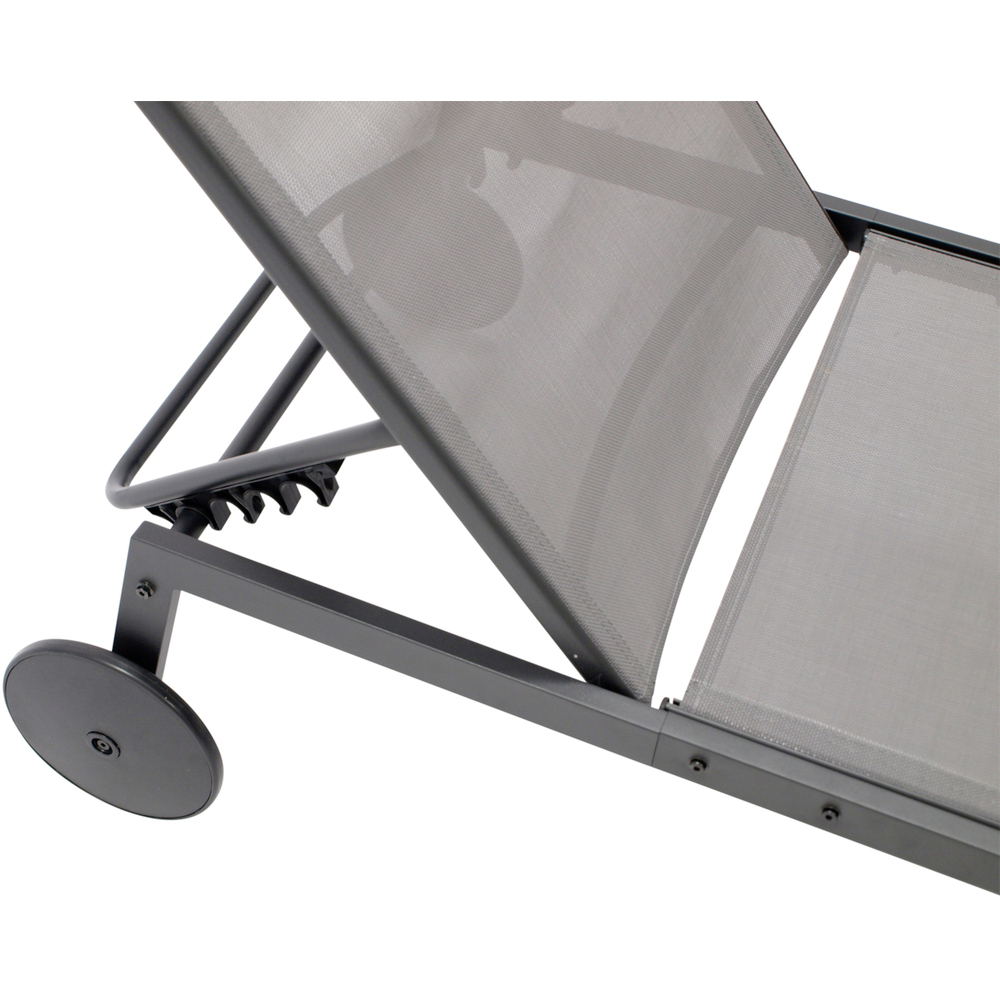 Gartenliegen mit Tisch im Set, 3-teilig, Stahl anthrazit image number 3