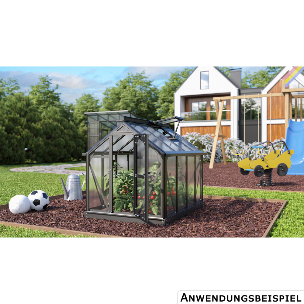 Vitavia Minigew&auml;chshaus ''Merlin'' Alu Schwarz HKP image number 2