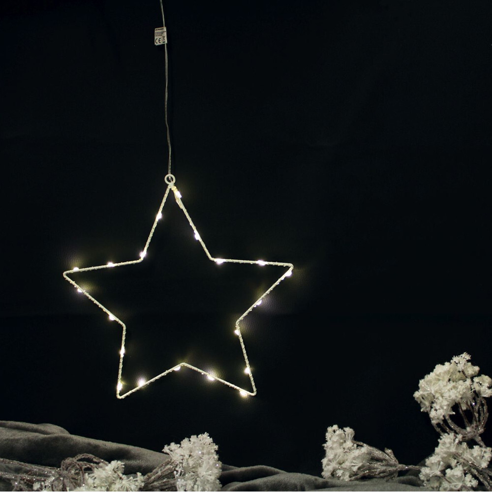 LED-Fensterfigur Stern &Oslash; 40 cm aus Metall mit 30 LED und Saugnapf image number 3