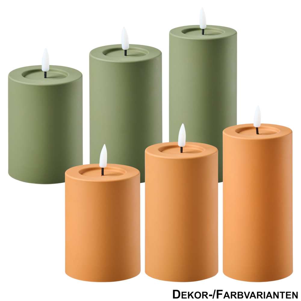 LED-Kerzen 3er-Set - 2-fach sortiert