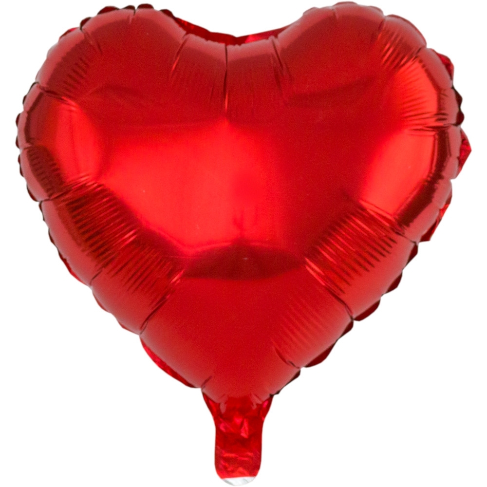 Folienballon Herz mit Aufblashalm image number 1