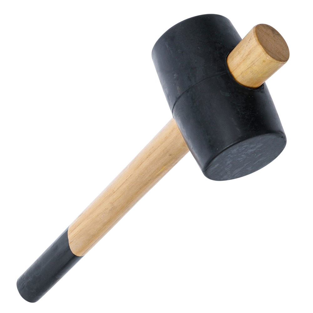 Gummi Hammer 500g 65mm Holzstiel Gummihammer Schonhammer Fliesenhammer