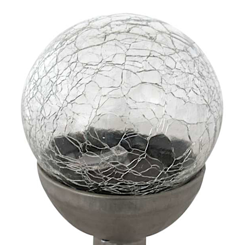 LED Solarkugelleuchte 8 cm mit 1 LED warmwei&szlig; und 1 LED image number 1