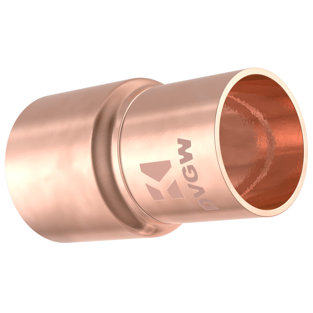Reduziernippel Kupfer-L&ouml;tfitting 22 mm Au&szlig;en x 18 mm