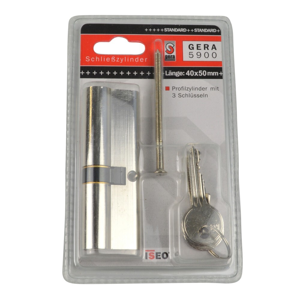 Schlie&szlig;zylinder GERA 5900 40-50 mm mit 3 Schl&uuml;ssel image number 1