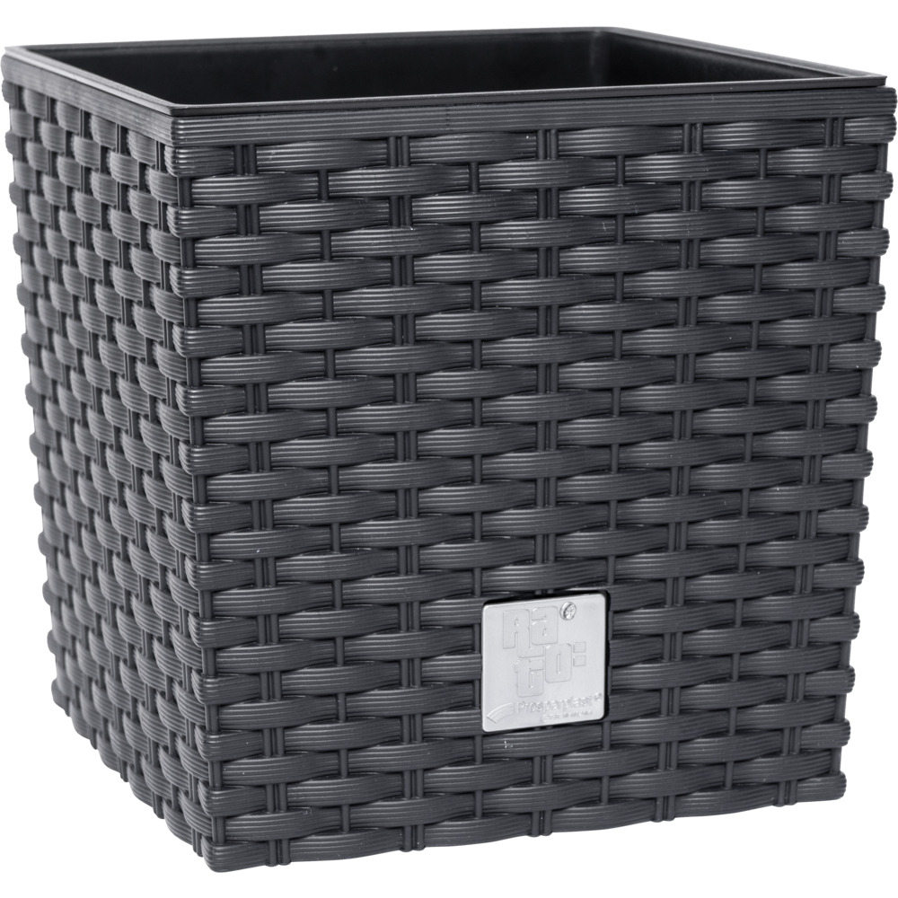 Prosperplast Pflanztopf Rato Low 17 x 17 x 17 cm in Anthrazit