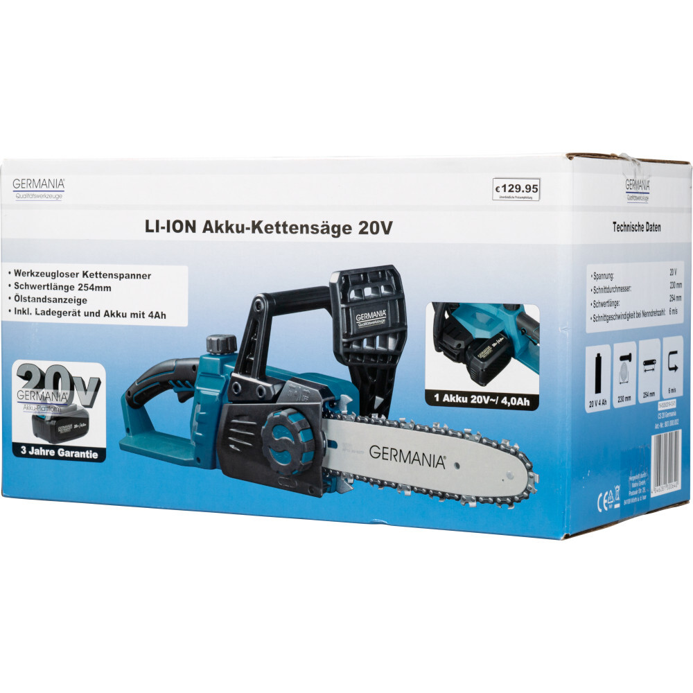 GERMANIA&reg; Akku Kettens&auml;ge-Set 20 V image number 8