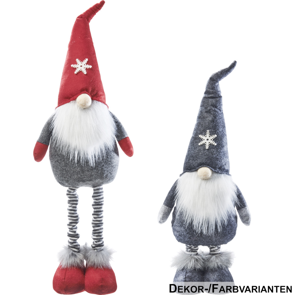 Dekofigur Wichtel Teleskopbeine 57 - 74 cm Farbauswahl