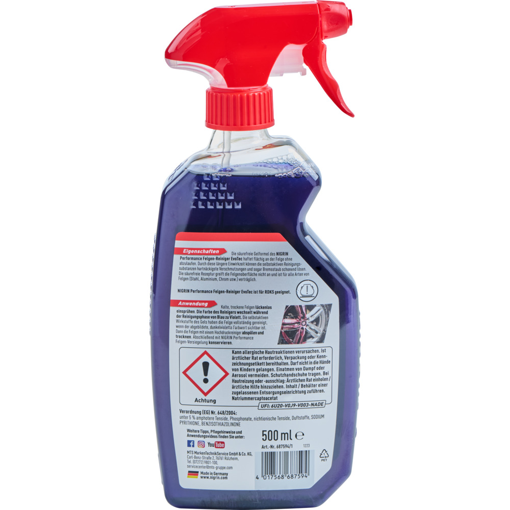Nigrin Felgenreiniger EvoTec, 500 ml image number 2