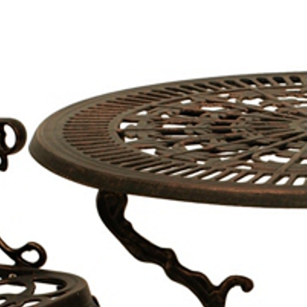 Gartensitzgruppe Jugendstil 3-teilig, Aluguss, Bronze-antik image number 5