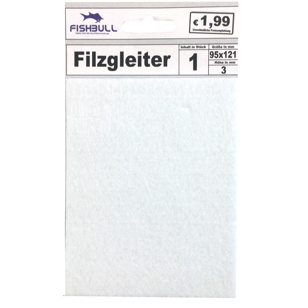 Filzgleiter Platte 9,5x12,1 cm selbstklebend quadratisch in wei&szlig;