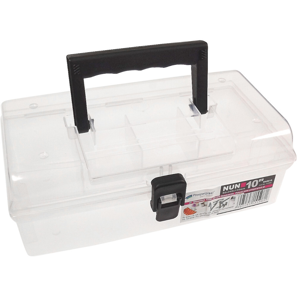 Sortimentskasten aus Kunststoff mit 5 F&auml;chern