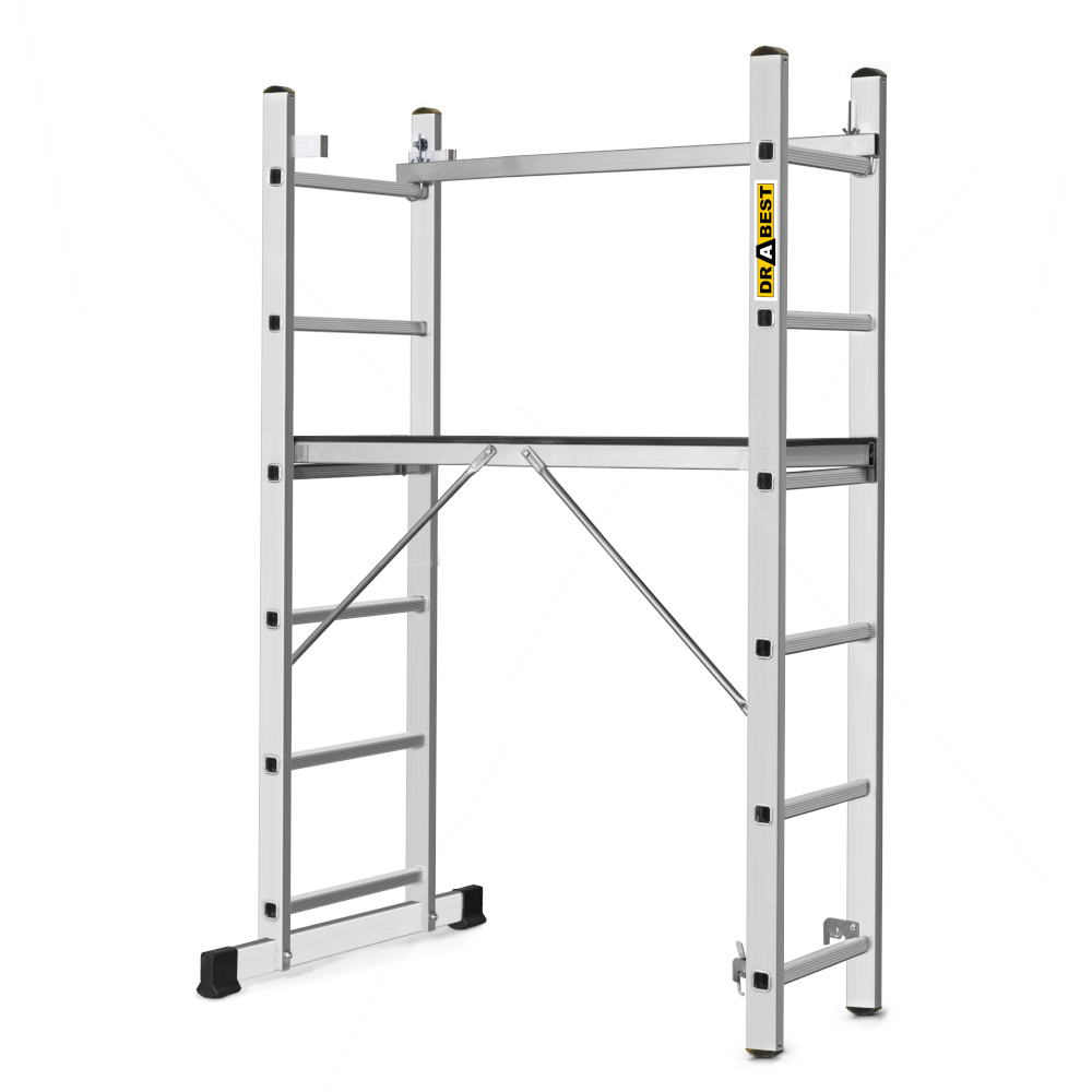 Mehrzweckleiter 3in1 aus Aluminium mit 2x6 Sprossen