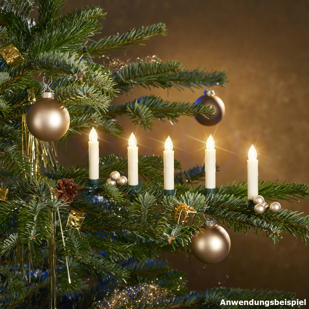 LED-Weihnachtsbaumkerzen kabellos 10 St&uuml;ck mit Fernbedienung image number 1