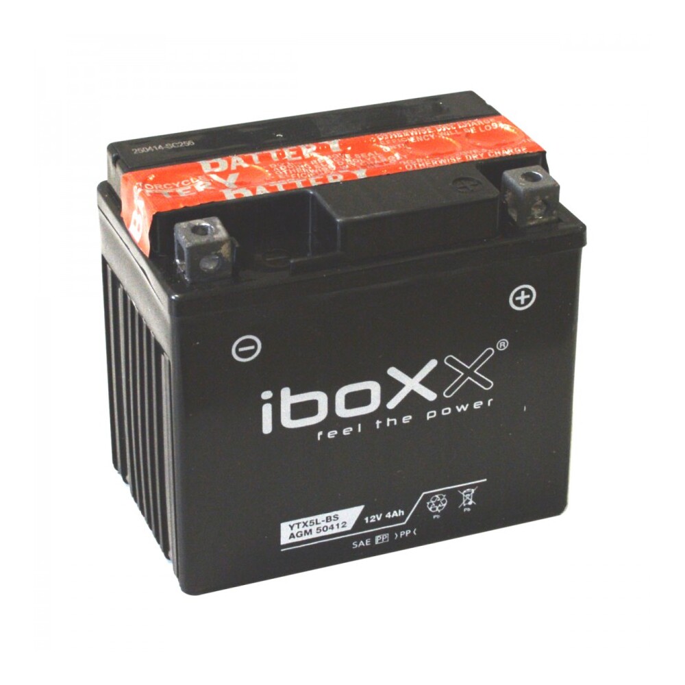 iboxx Motorradbatterie AGM 12V4Ah YTX5L-BS Starterbatterie Zweirad Batterie image number 1
