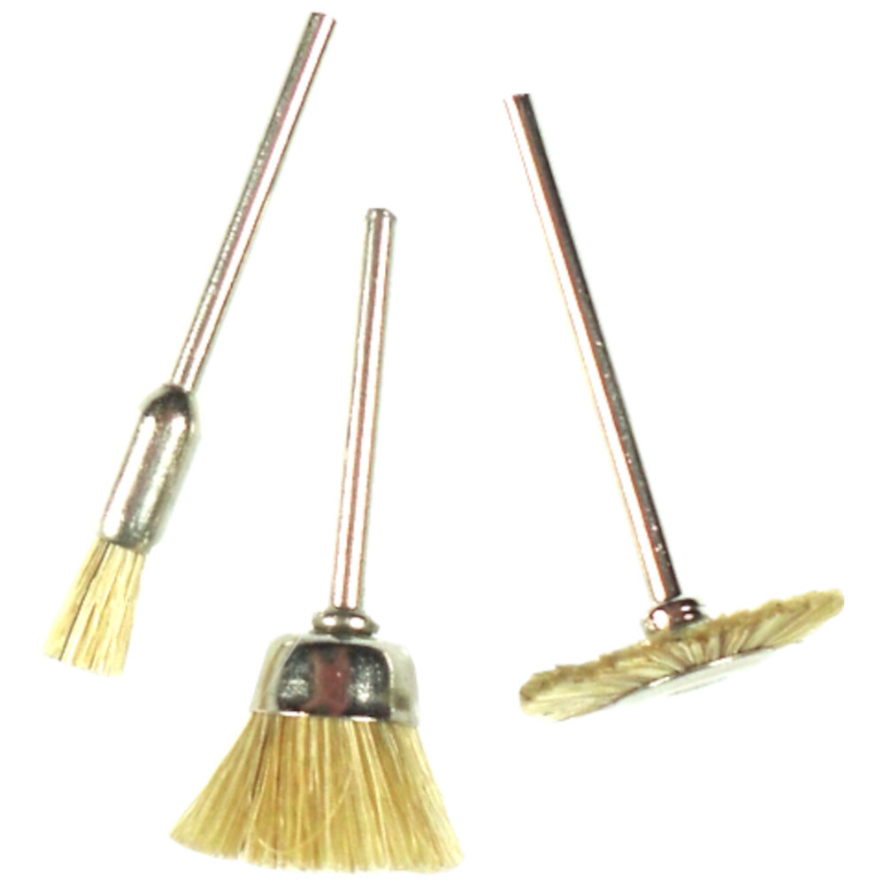 Borstenb&uuml;rsten Set 3-teilig mit &Oslash; 2,35 mm Aufnahme