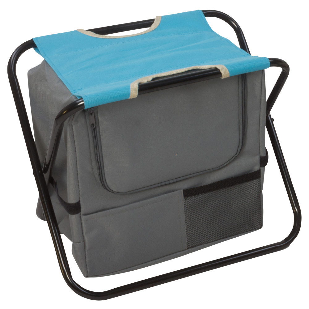 Klapphocker mit Metallgestell und K&uuml;hltasche in verschiedenen Farben image number 1
