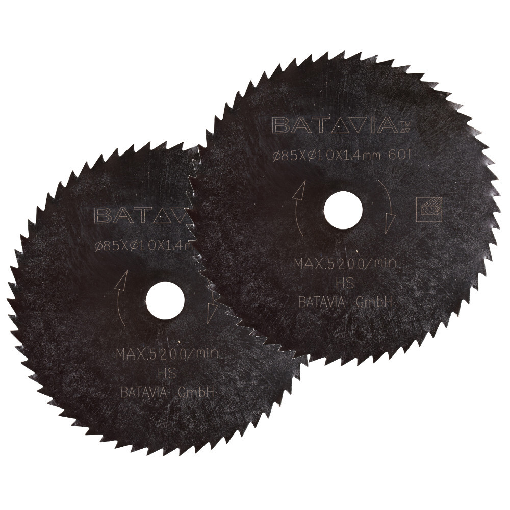 Batavia HSS S&auml;gebl&auml;tter 2 St&uuml;ck 85 x 10 mm 60 Z&auml;hne f&uuml;r Maxx Saw S&auml;gen
